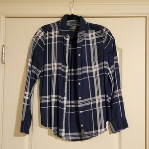 A&F plaid button down top